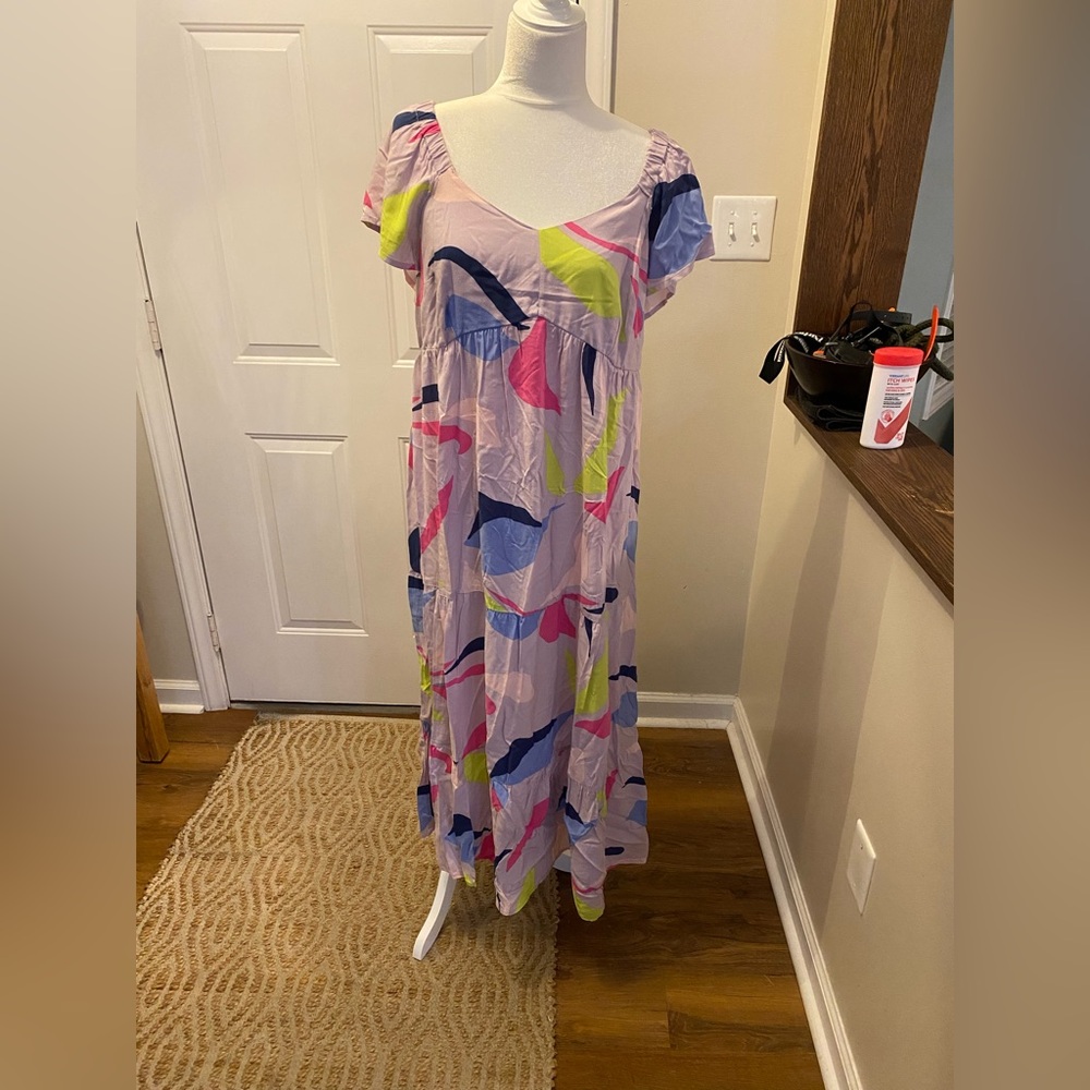 Colorful Abstract Maxi Dress